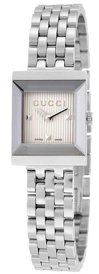 Gucci G- Frame Dameklokke YA128402 Sølvfarget/Stål - Gucci