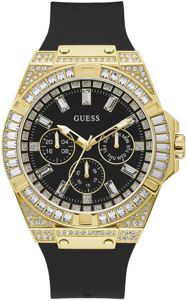 Guess Herreklokke GW0208G2 Zeus Sort/Gummi Ø47 mm