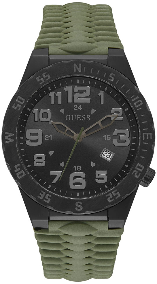 Guess Herreklokke GW0322G2 Territory Sort/Gummi Ø46 mm
