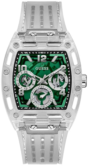 Guess Herreklokke GW0499G8 Phoenix Grønn/Gummi