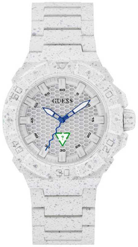 Guess Herreklokke GW0507G2 Eco-Friendly Hvit/Resinplast Ø42 mm