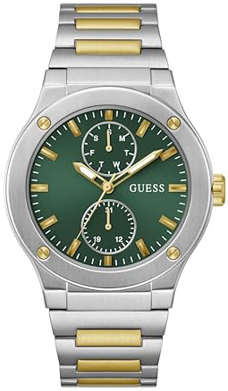 Guess Herreklokke GW0795G1 Jet Grønn/Gulltonet stål Ø45 mm