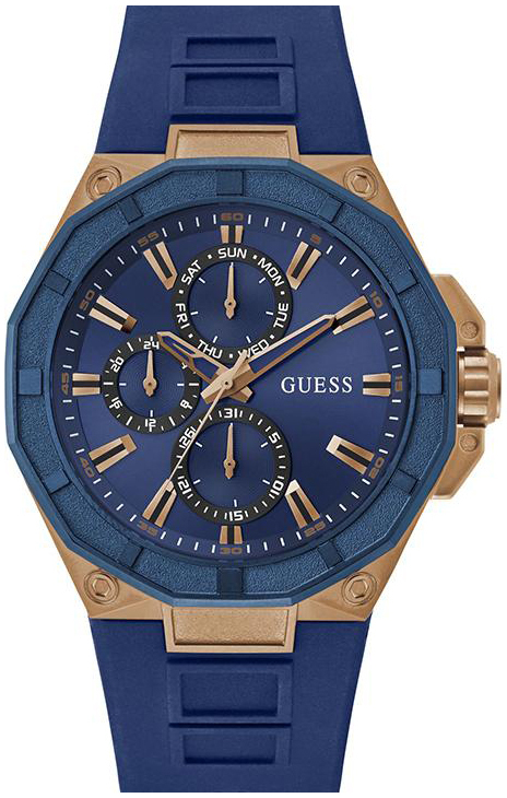 Guess Herreklokke GW0803G2 Tri Luxe Blå/Gummi Ø46 mm