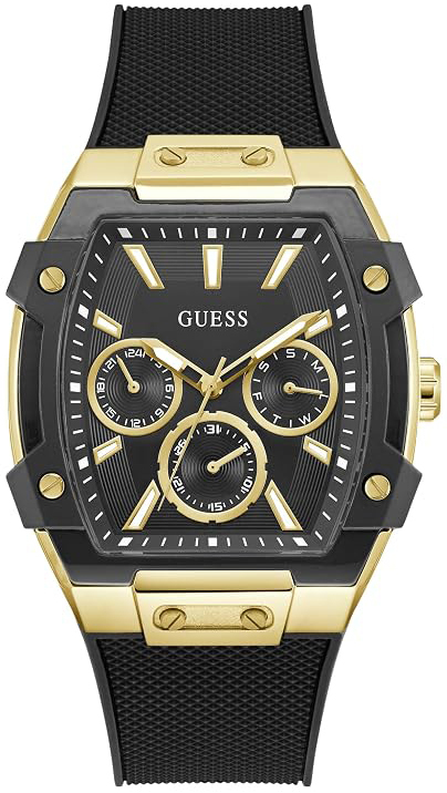 Guess Herreklokke GW0956G2 Phoenix Sort/Gummi