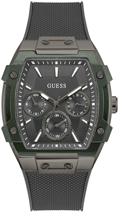 Guess Herreklokke GW0956G3 Phoenix Sort/Gummi