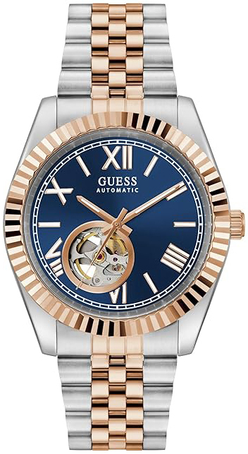 Guess Herreklokke GW0984G5 Connoisseur Blå/Rose-gulltonet stål Ø42