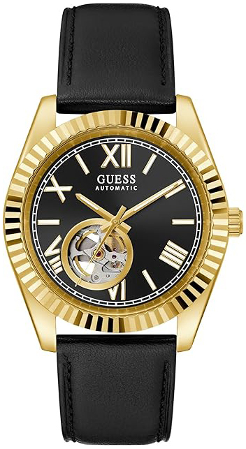 Guess Herreklokke GW0985G2 Connoisseur Sort/Lær Ø42 mm