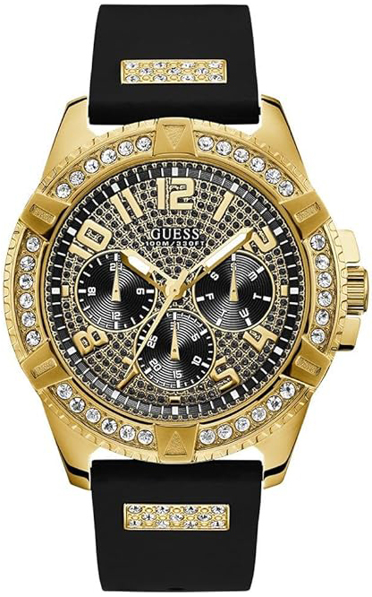 Guess Herreklokke W1132G1 Sort/Gulltonet stål Ø48 mm