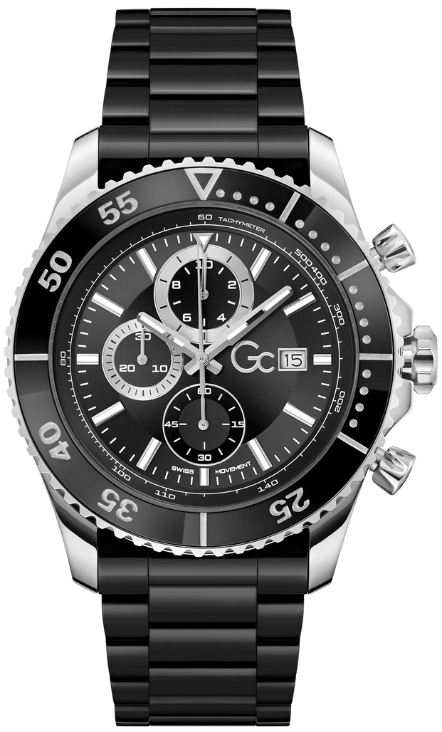 Guess Herreklokke Z51005G9MF Speedracer Sort/Keramik Ø44 mm