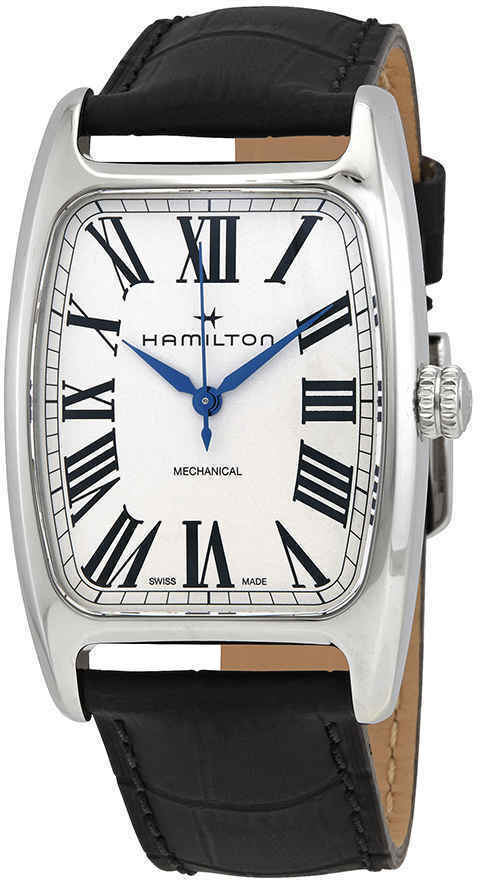 Hamilton Herreklokke H13519711 Sølvfarget/Lær