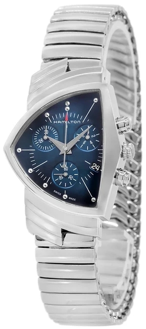 Hamilton Herreklokke H24432141 Ventura Chrono Blå/Stål 50x32 mm