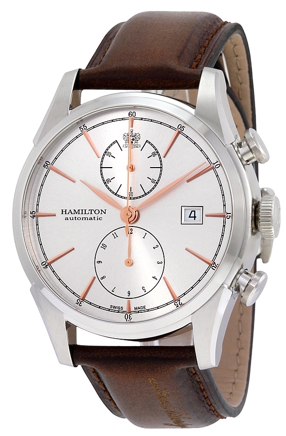 Hamilton Spirit Of Liberty Herreklokke H32416581 Sølvfarget/Lær - Hamilton