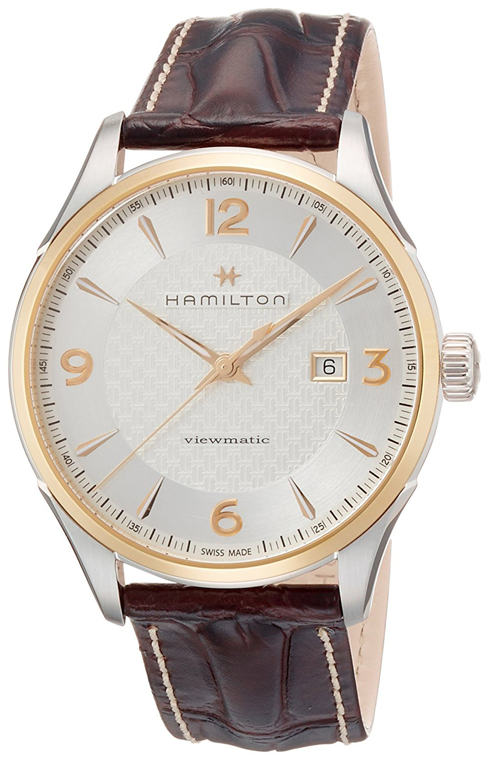Hamilton Herreklokke H42725551 Jazzmaster Sølvfarget/Lær Ø44 mm