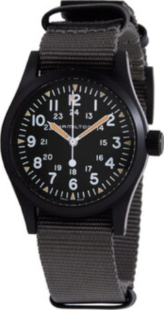 Hamilton Herreklokke H69409930 Sort/Lær Ø38 mm