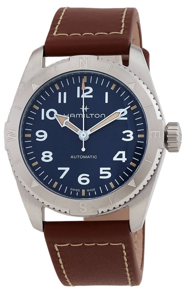 Hamilton Herreklokke H70225540 Khaki Field Expedition Blå/Lær Ø37