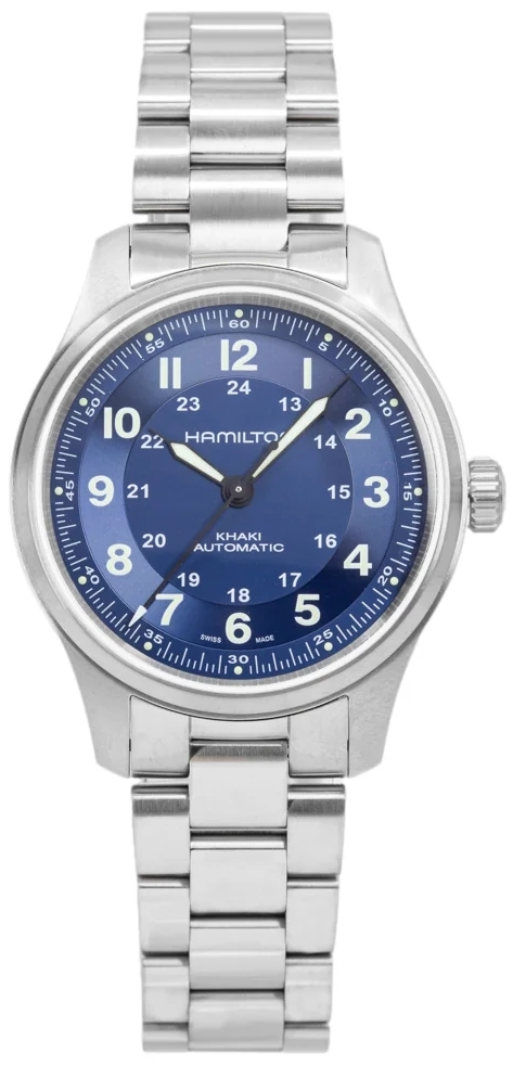 Hamilton Herreklokke H70545140 Khaki Field Titanium Auto Blå/Titan