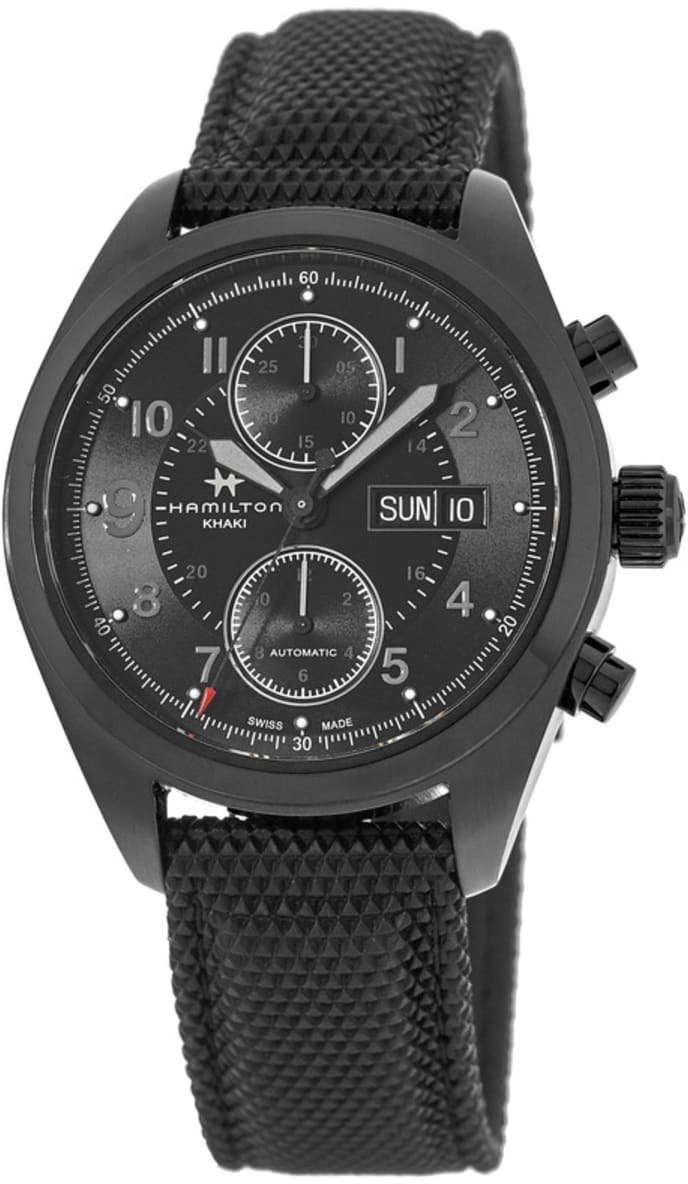Hamilton Herreklokke H71626735 Khaki Field Sort/Tekstil Ø42 mm