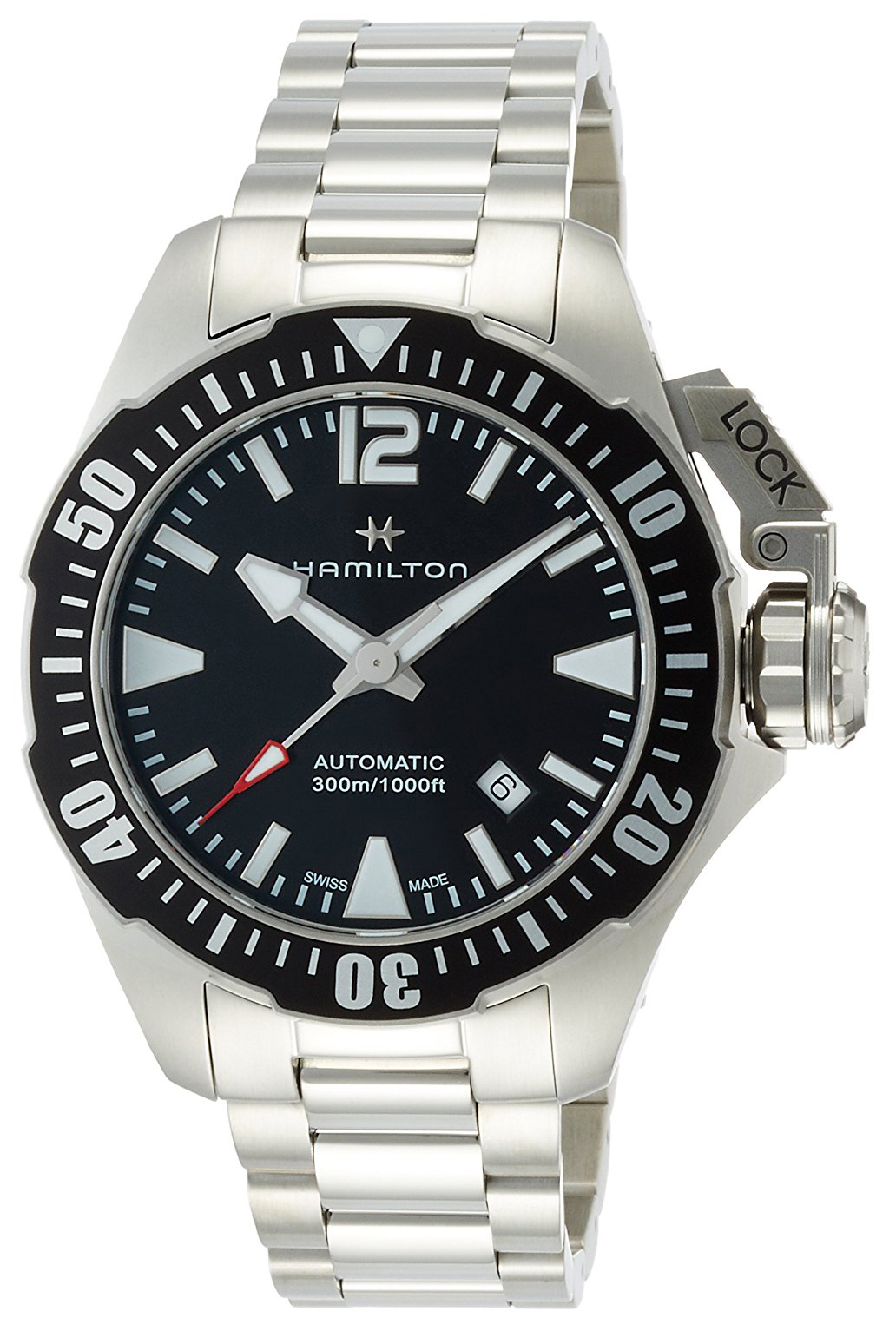 Hamilton Herreklokke H77605135 Khaki Sort/Stål Ø42 mm