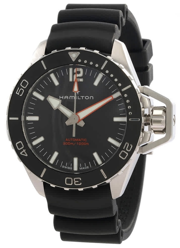 Hamilton Herreklokke H77825330 Khaki Navy Sort/Gummi Ø46 mm