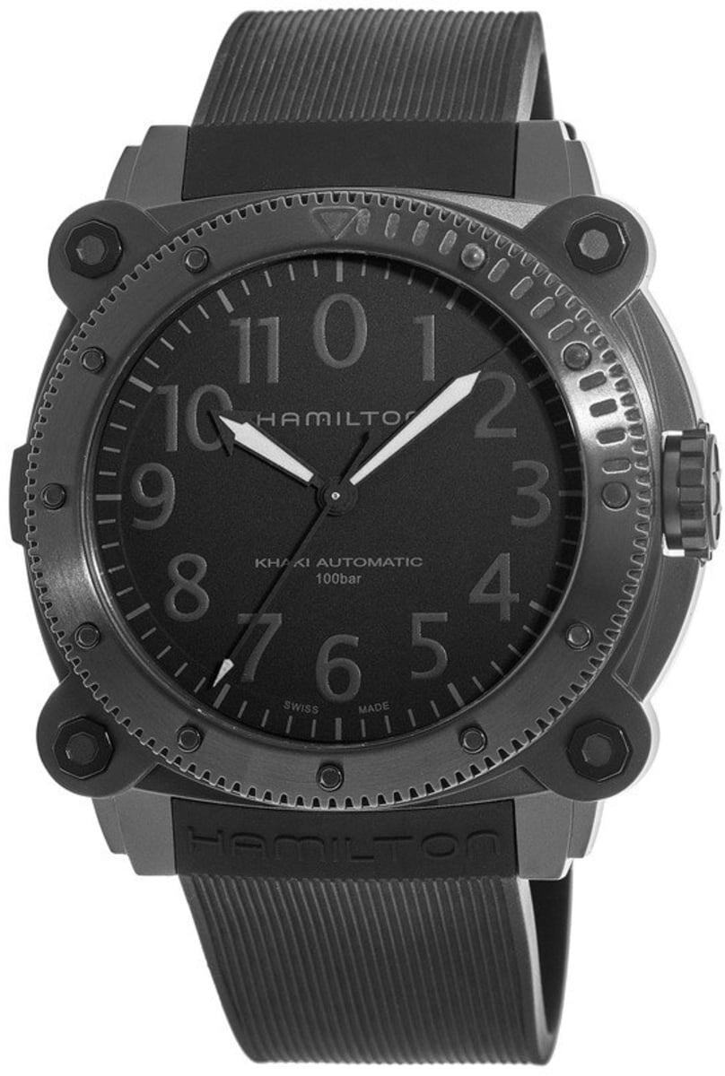 Hamilton Herreklokke H78505330 Khaki Navy Sort/Gummi Ø46 mm