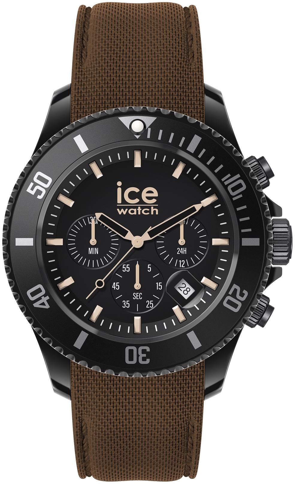 Ice Watch Herreklokke 020625 Ice Chrono Sort/Gummi Ø44 mm