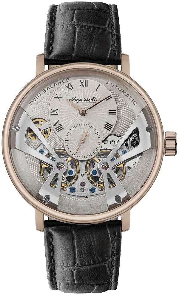 Ingersoll Herreklokke I13101 Sølvfarget/Lær Ø46 mm