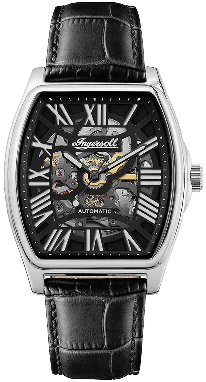 Ingersoll Herreklokke I14202 The California Sort/Lær Ø45 mm