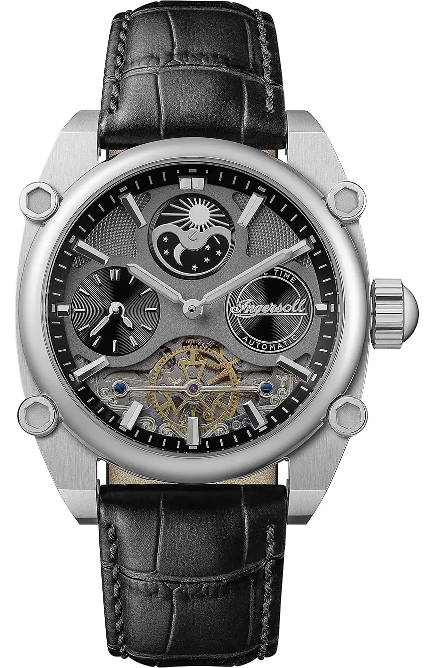 Ingersoll Herreklokke I15402 The Varsity Sølvfarget/Lær Ø45 mm