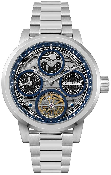 Ingersoll Herreklokke I16003 The Arc Sort/Stål Ø44 mm