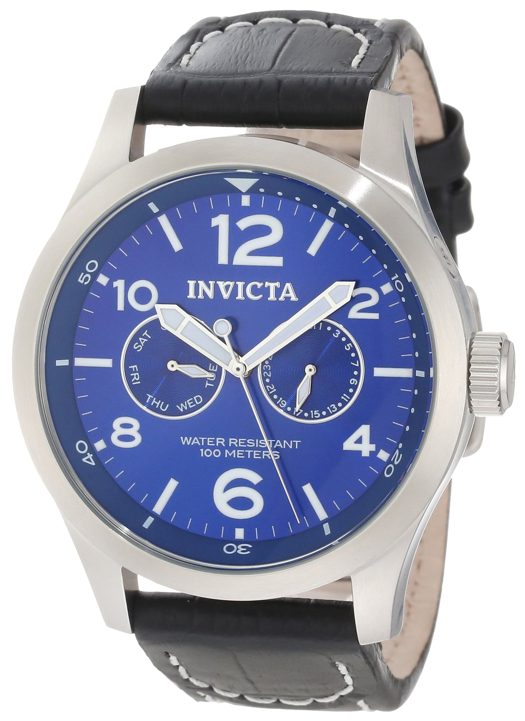 Invicta Herreklokke 10490 I-Force Blå/Lær Ø48 mm