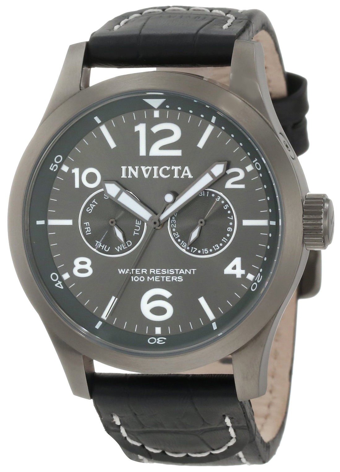 Invicta Herreklokke 10492 I-Force Grå/Lær Ø48 mm