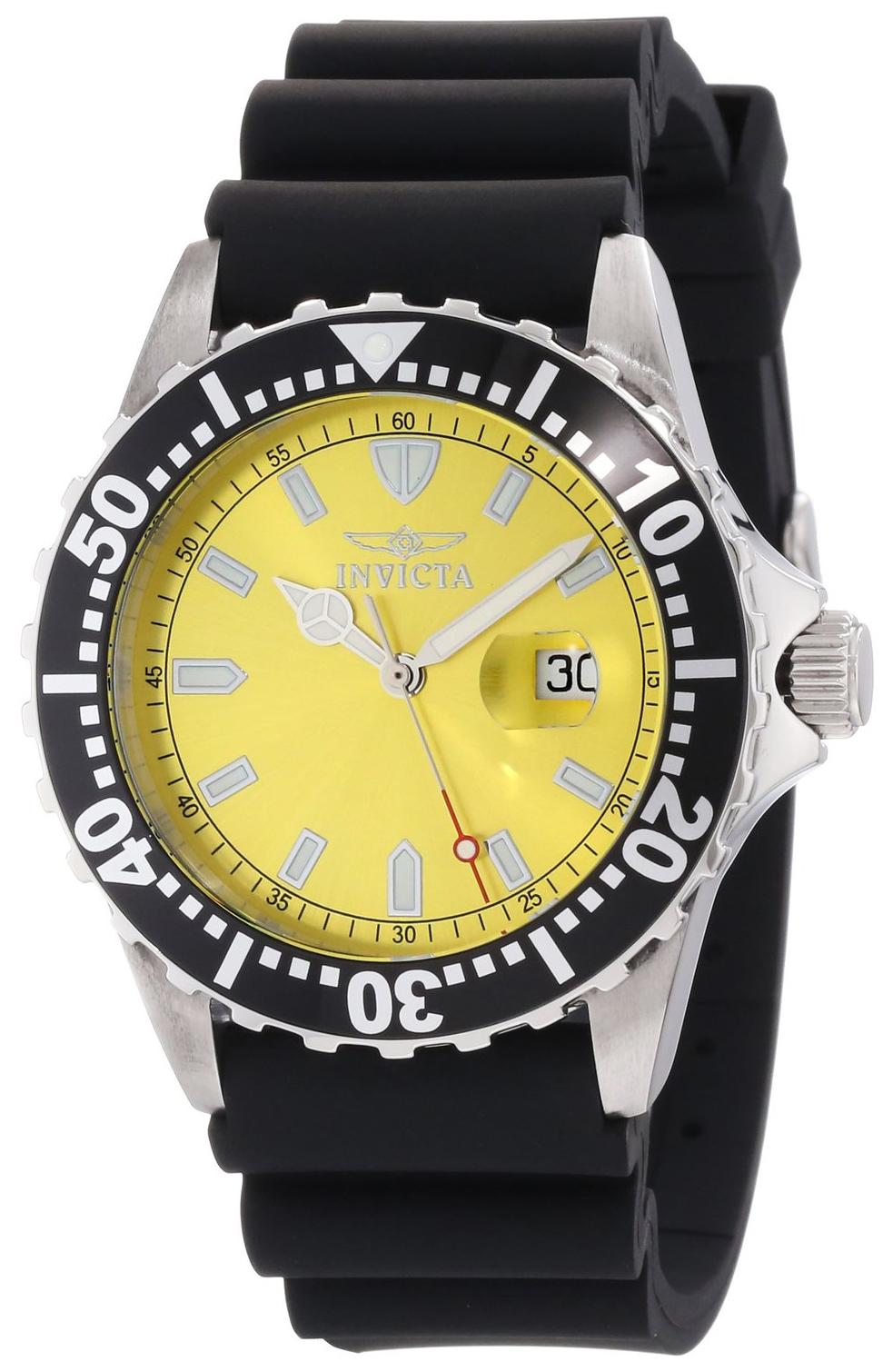 Invicta Pro Diver Herreklokke 10918 Gul/Gummi Ø44 mm - Invicta