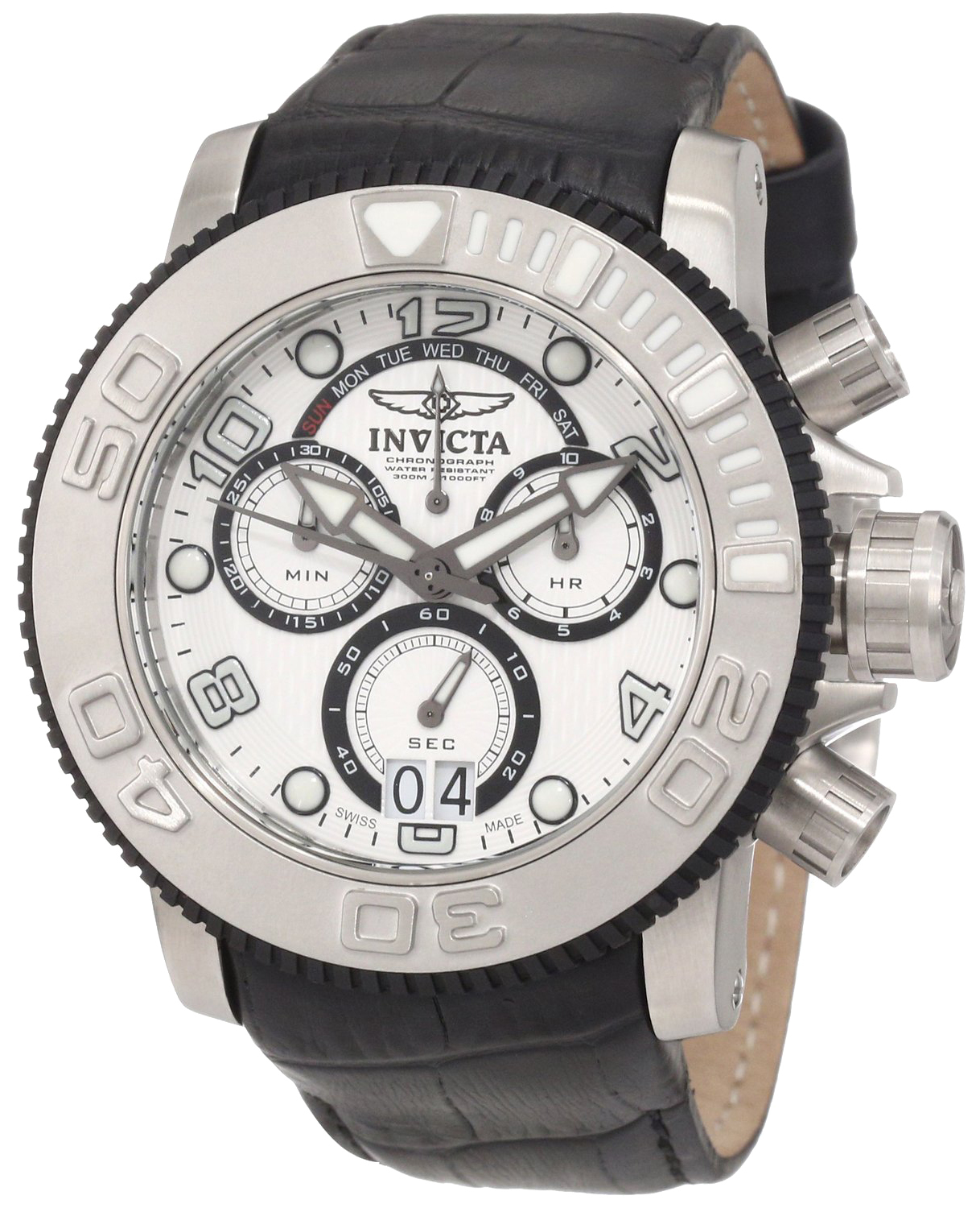 Invicta 99999 Herreklokke 11163 Hvit/Lær Ø50 mm - Invicta