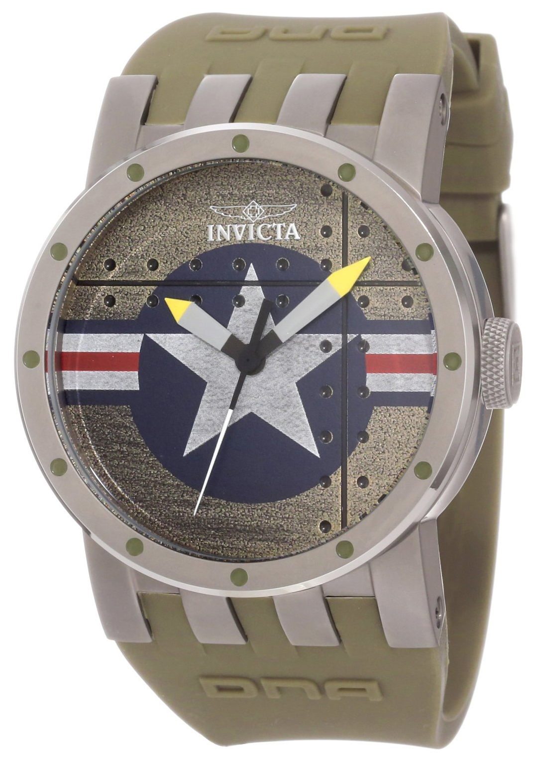 Invicta Herreklokke 11648 DNA Grønn/Gummi Ø46 mm