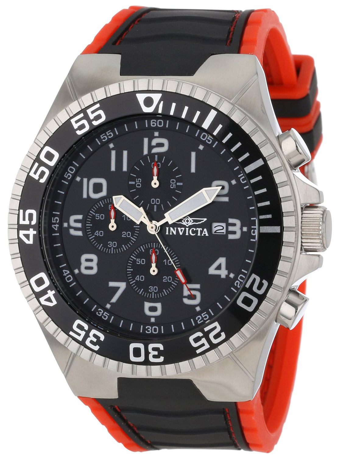 Invicta Pro Diver Herreklokke 12412 Sort/Gummi Ø52 mm - Invicta