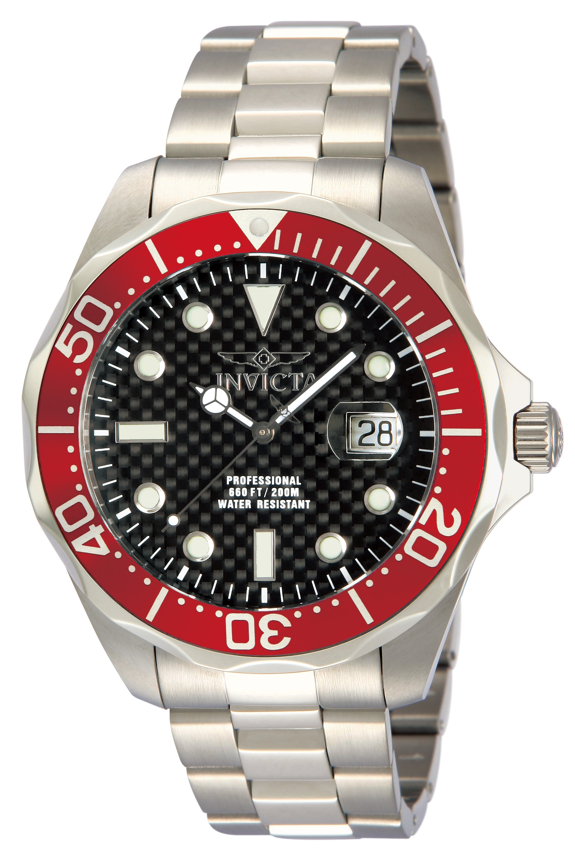 Invicta Herreklokke 12565 Pro Diver Sort/Stål Ø47 mm