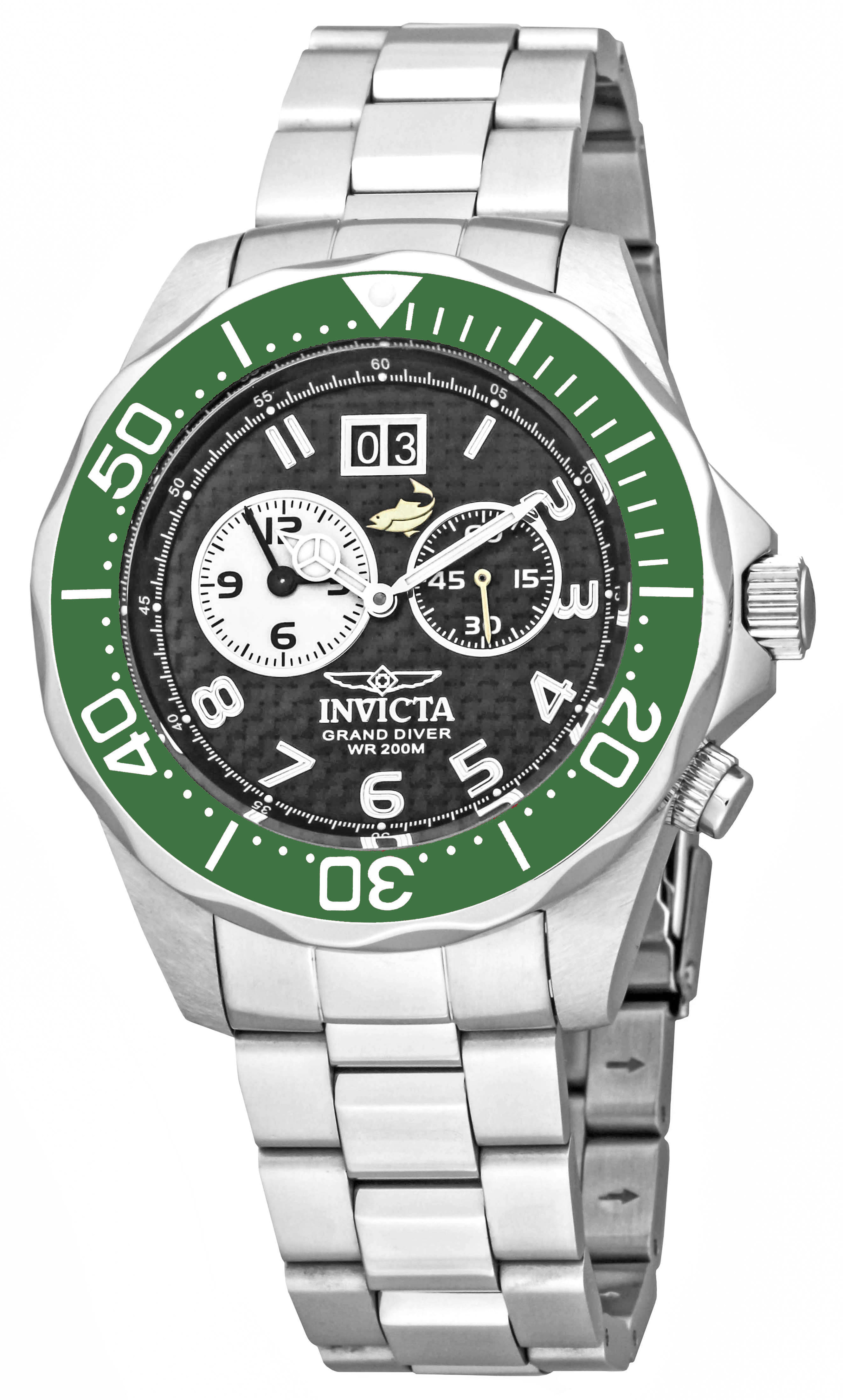 Invicta Pro Diver Herreklokke 14443 Sort/Stål Ø47 mm - Invicta