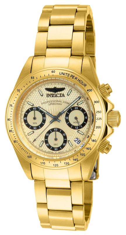 Invicta Herreklokke 14931 Speedway Gull/Gulltonet stål Ø37 mm