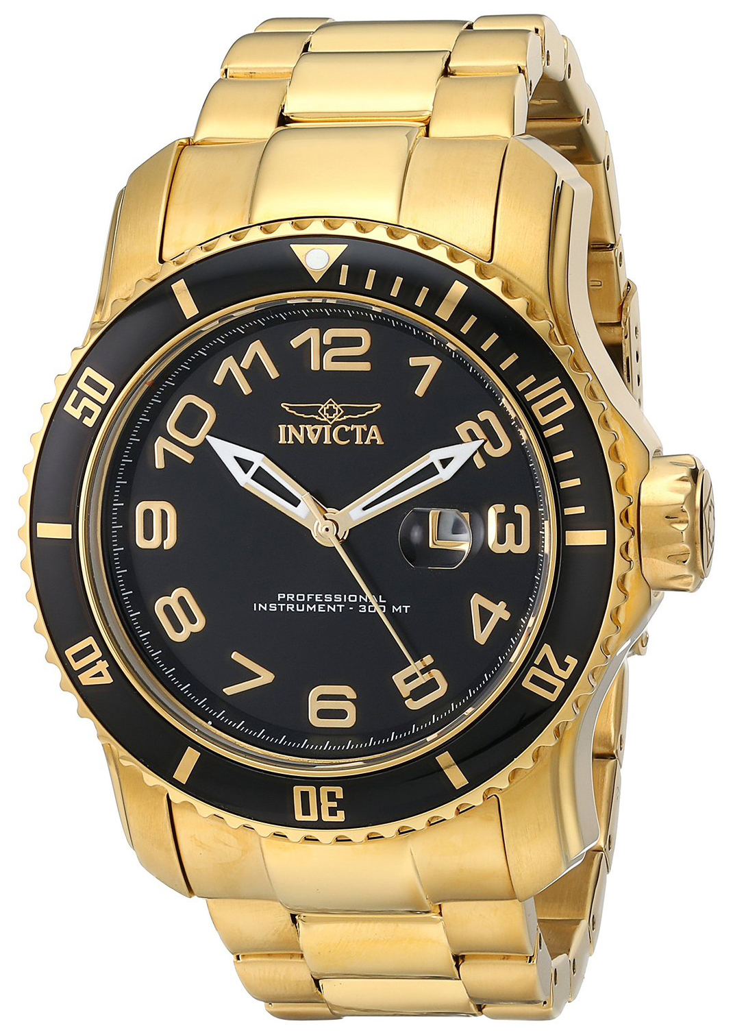 Invicta Pro Diver Herreklokke 15346 Sort/Gulltonet stål Ø48.8 mm - Invicta