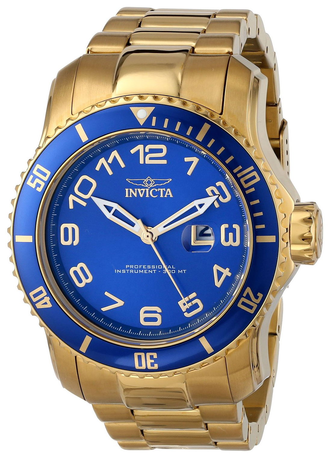 Invicta Pro Diver Herreklokke 15347 Blå/Gulltonet stål Ø48.8 mm - Invicta