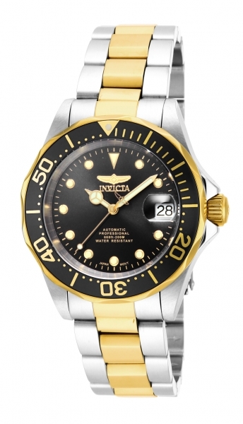 Invicta Pro Diver Herreklokke 17043 Sort/Gulltonet stål Ø40 mm - Invicta