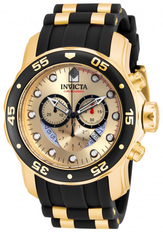 Invicta Pro Diver Herreklokke 17566 Gulltonet/Gulltonet stål Ø48 mm - Invicta