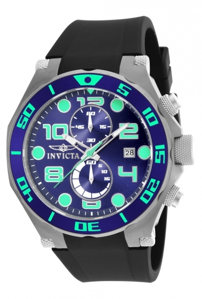 Invicta Pro Diver Herreklokke 17813 Blå/Gummi Ø50 mm - Invicta