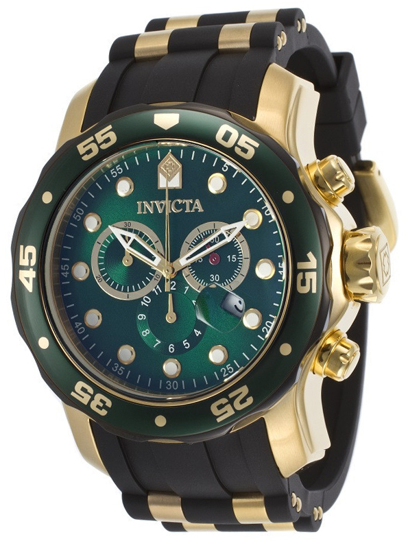 Invicta Pro Diver Herreklokke 17886 Grønn/Gulltonet stål Ø48 mm - Invicta