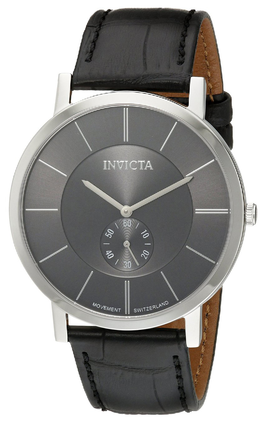 Invicta 99999 Herreklokke 19538 Grå/Lær Ø44 mm - Invicta