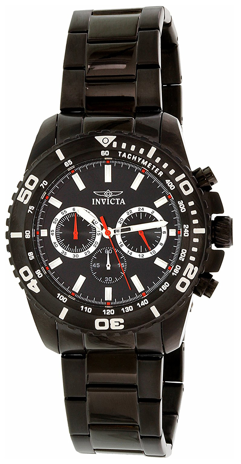 Invicta Pro Diver Herreklokke 19848 Sort/Stål Ø46 mm - Invicta