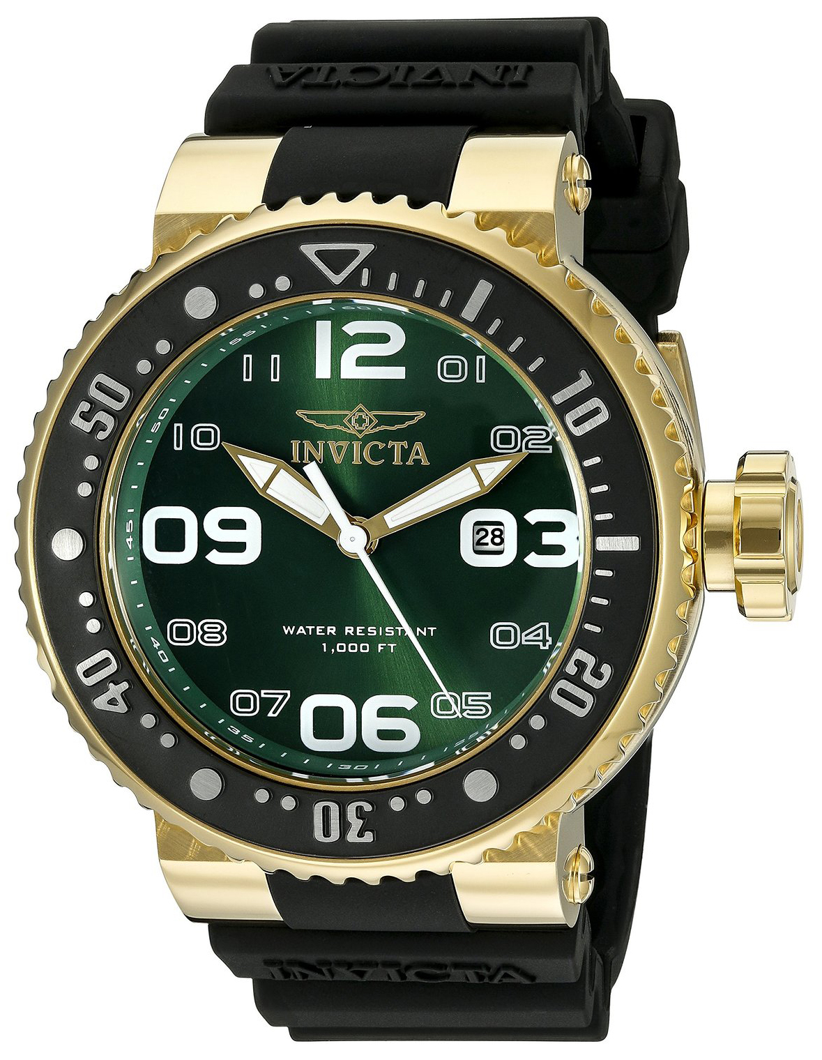 Invicta Pro Diver Herreklokke 21523 Grønn/Gummi Ø54 mm - Invicta