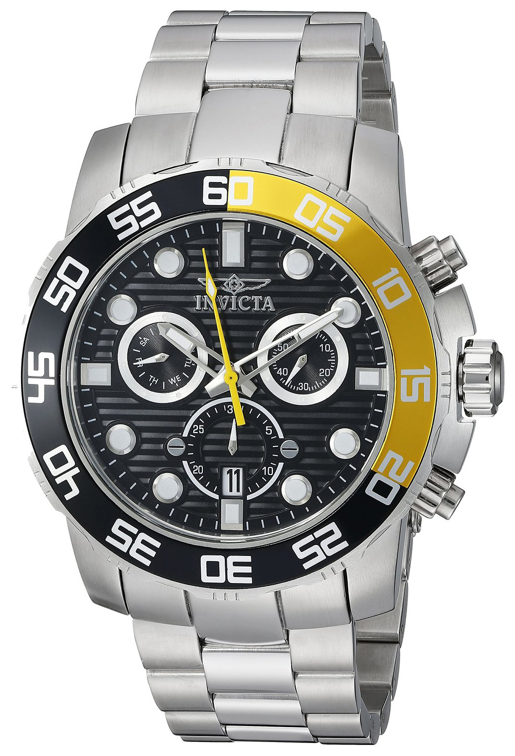 Invicta Pro Diver Herreklokke 21553 Sort/Stål Ø50 mm - Invicta