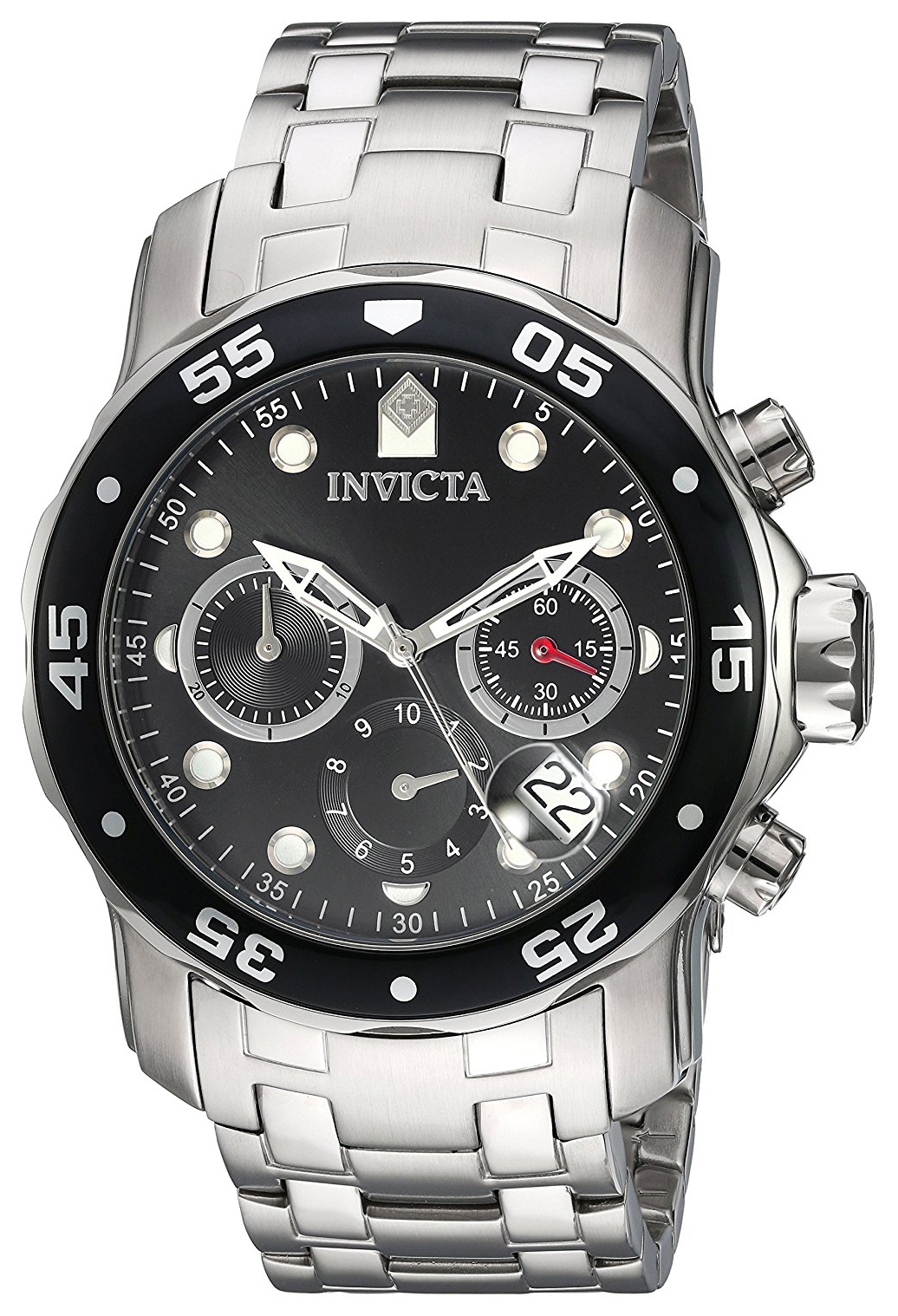 Invicta Pro Diver Herreklokke 21920 Sort/Stål Ø48 mm - Invicta