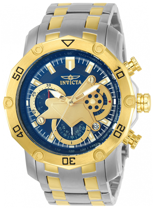 Invicta Pro Diver Herreklokke 22762 Blå/Gulltonet stål Ø50 mm - Invicta